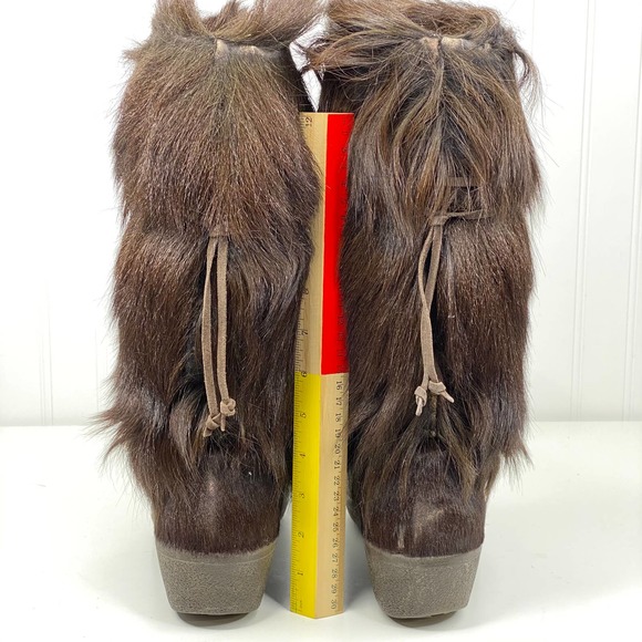 Tecnica Apres Ski Goat Hair Fur Boot Snow Winter 9 - Picture 3 of 12